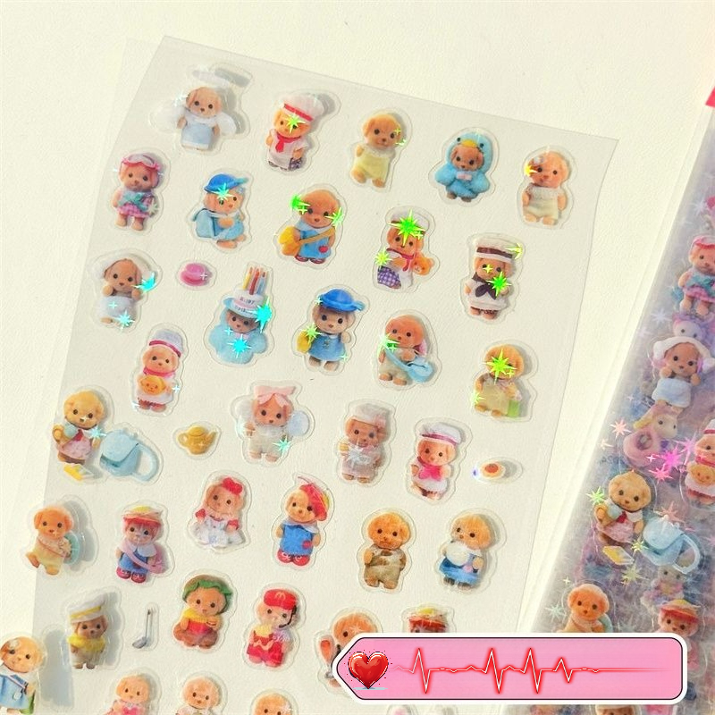 8 Lembar Stiker Mini Kartun Lu - Industrial Laser Power ulasan dan harga