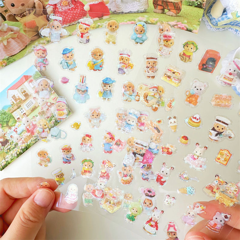 8 Lembar Stiker Mini Kartun Lu - Industrial Laser Power ulasan dan harga