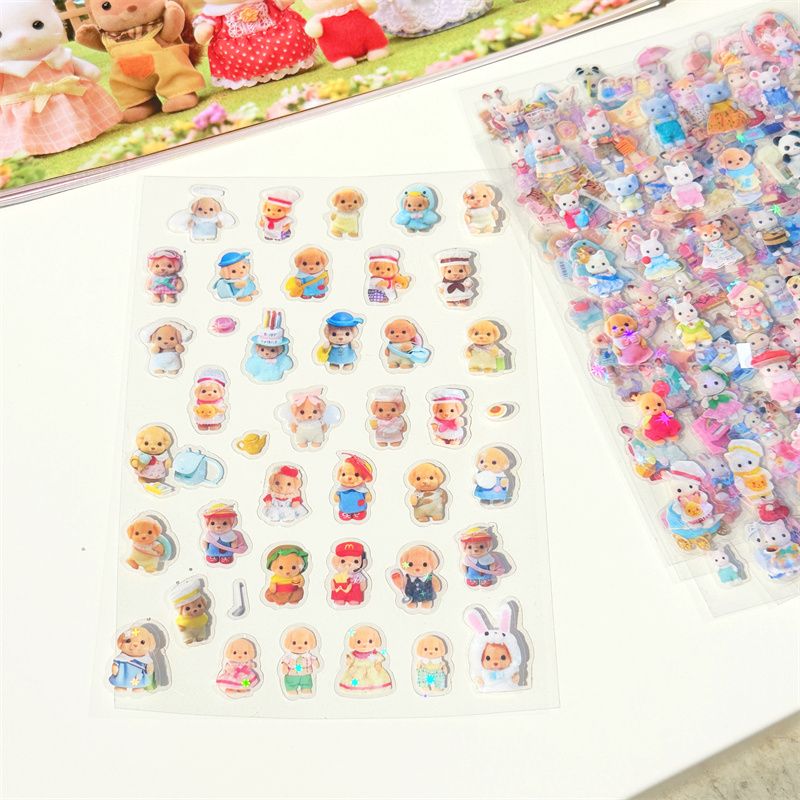 8 Lembar Stiker Mini Kartun Lu - Industrial Laser Power ulasan dan harga
