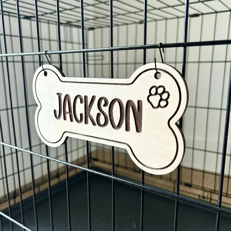 5PCS Tag Anjing Kayu Kustom -  - Industrial Laser Power ulasan dan harga