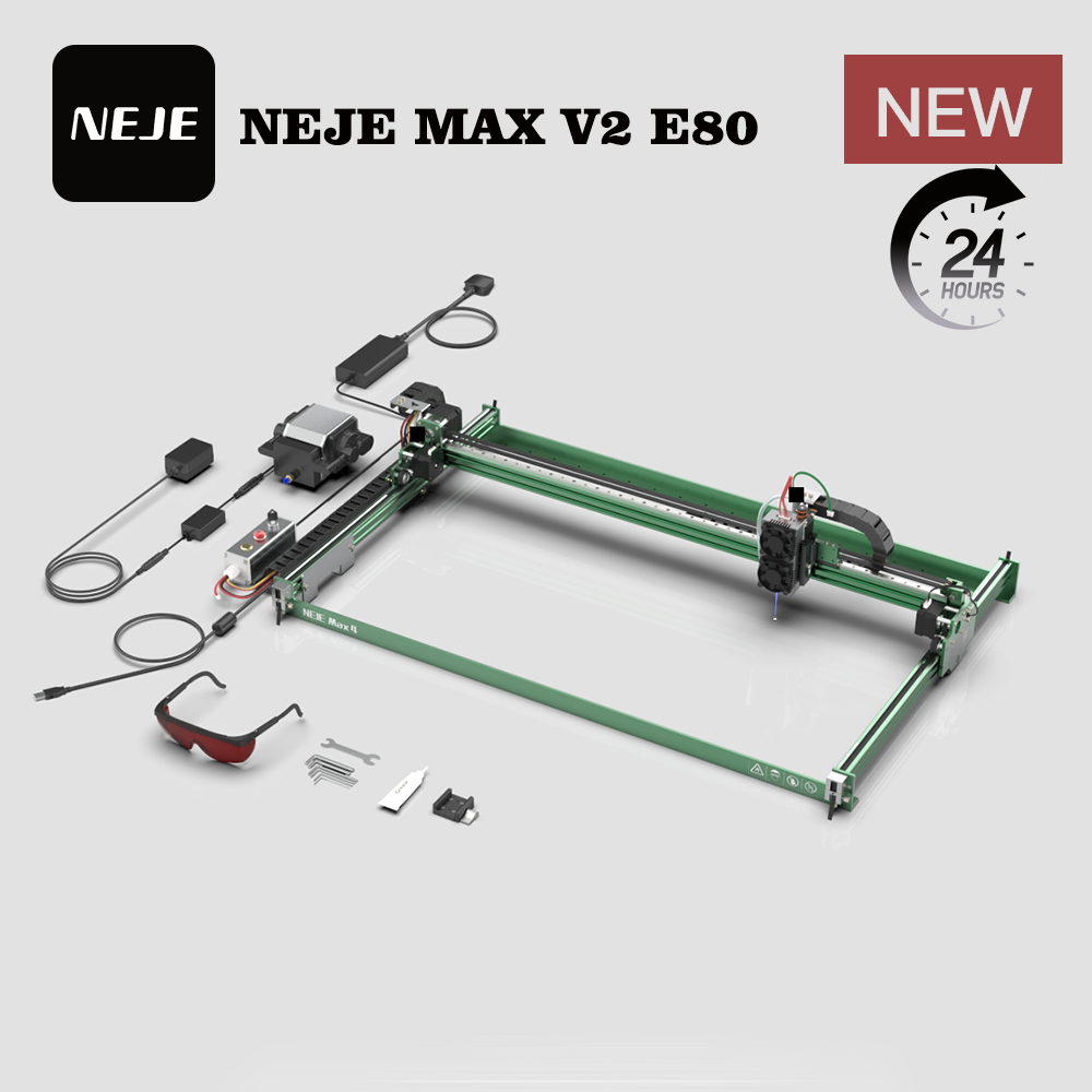 NEJE MAX V2 E80 80W 455nm Mesi - Industrial Laser Engraver For Metal ulasan dan harga